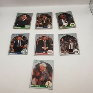 1990 NBA Hoops Coach Cards 7 Count